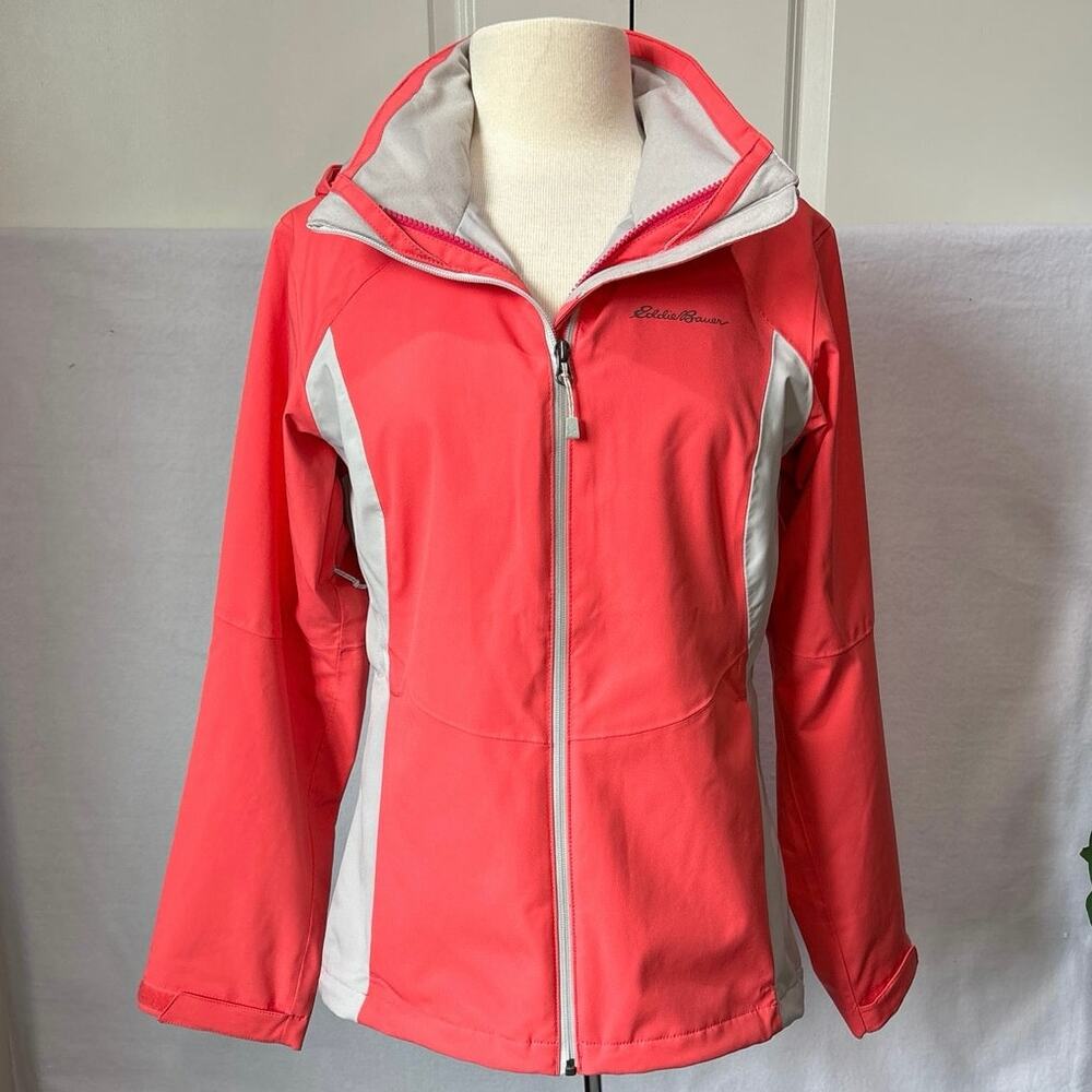 Eddie Bauer Womens Weatheredge Plus Vented Hooded Zip Up Jacket Size Medium